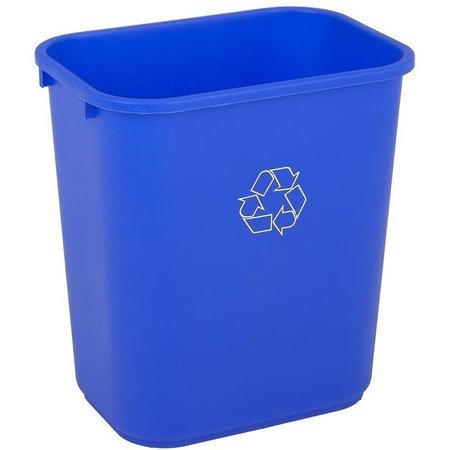 CONTINENTAL COMMERCIAL PRODUCTS Recycling Waste Basket, 28125 qt Capacity, Plastic, Blue 2818-1